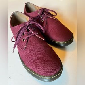 Dr Martens AirWair canvas Oxfords Maroon UK 8